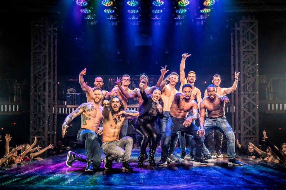 The cast of "Magic Mike Live" at Sahara Las Vegas is shown in a promotional photo. (Jerry Metellus)