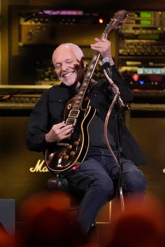 Peter Frampton performs during the 39th Annual Rock & Roll Hall of Fame Induction Ceremony ...