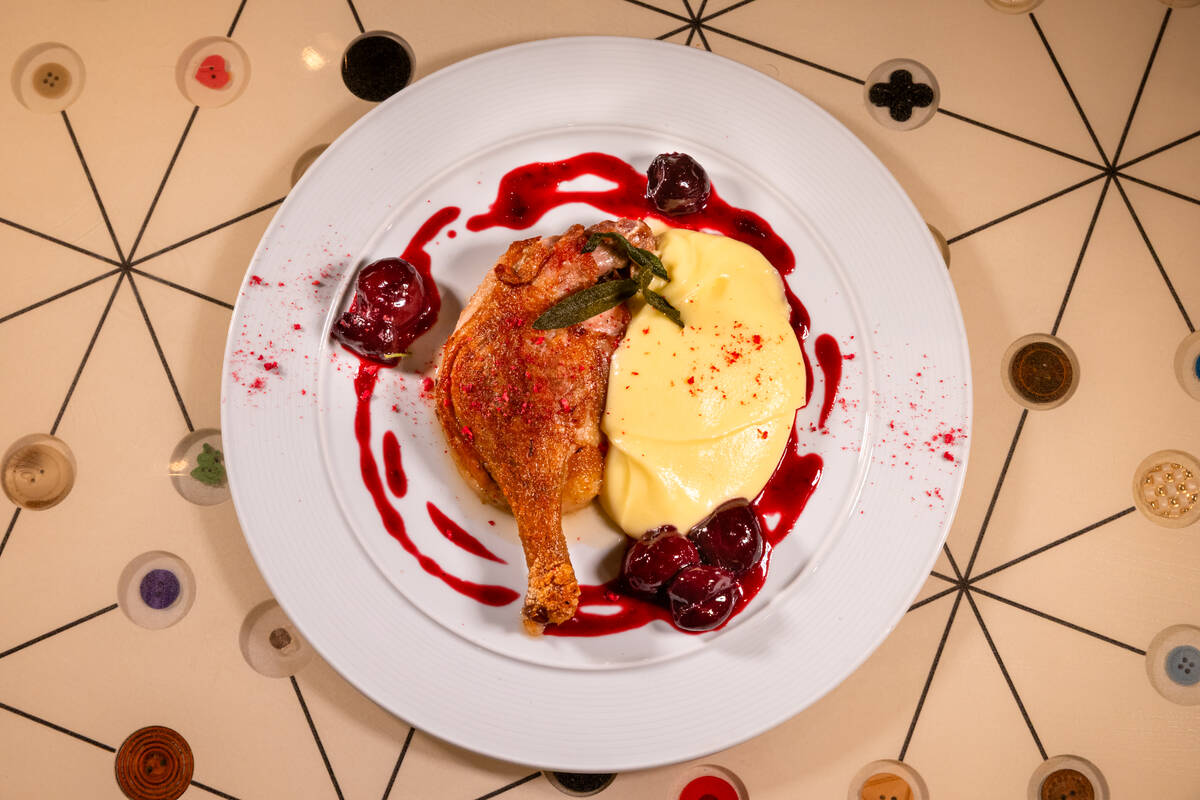 Mary’s duck confit is pictured at Boom Bang Fine Foods & Cocktails on Thursday, May ...