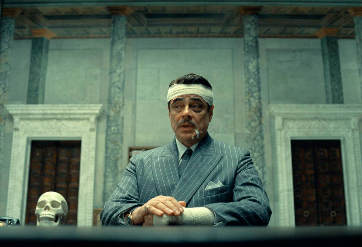 This image released by Focus Features shows Benicio Del Toro in a scene from "The Phoenici ...