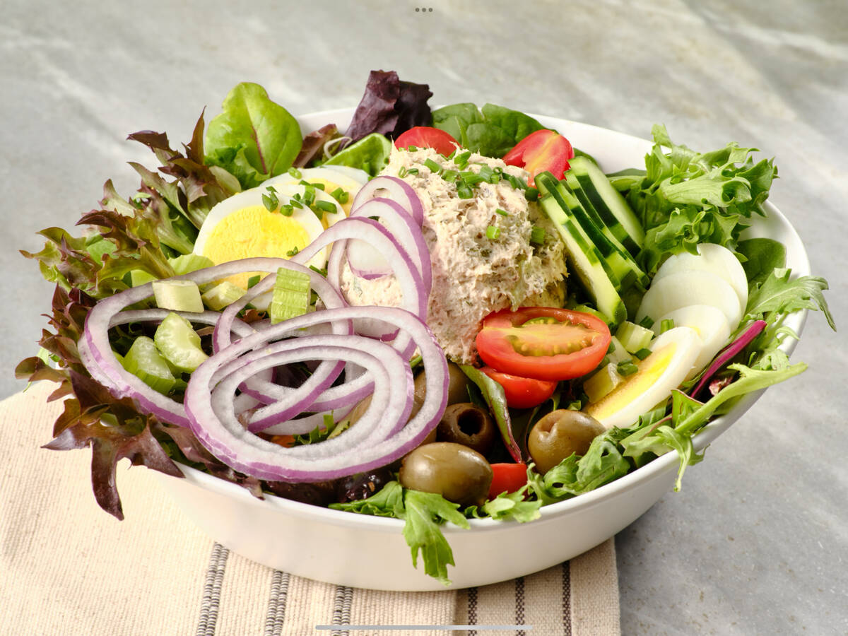 Tuna salad with greens from Baguette Cafe, which opened a third Las Vegas location, in downtown ...