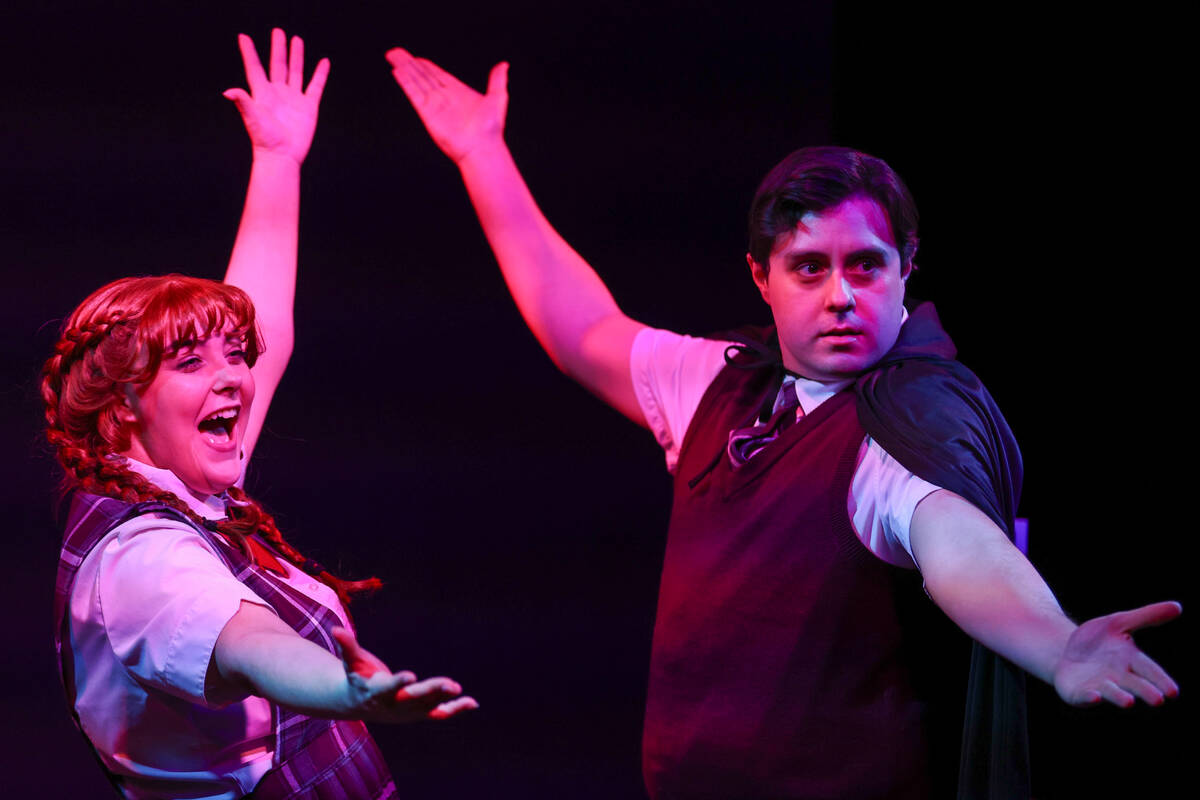 Emma Newton and Jeffery DuBey flourish their hands as they kick off Majestic Repertory Theatre& ...