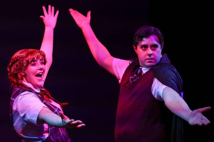 Emma Newton and Jeffery DuBey flourish their hands as they kick off Majestic Repertory Theatre& ...