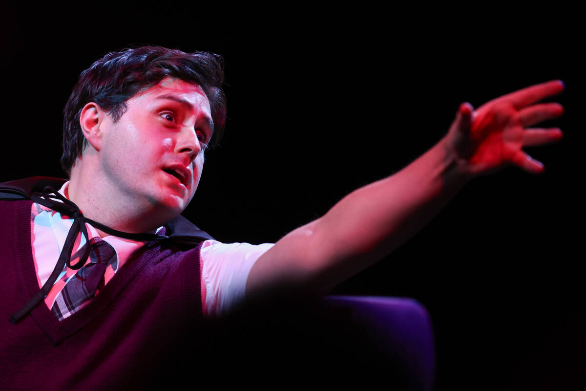 Jeffery DuBey, playing Ezra Lamb, performs during Majestic Repertory Theatre’s preview o ...