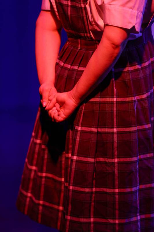 Emma Newton, playing Penny Lamb, stands onstage during Majestic Repertory Theatre’s prev ...