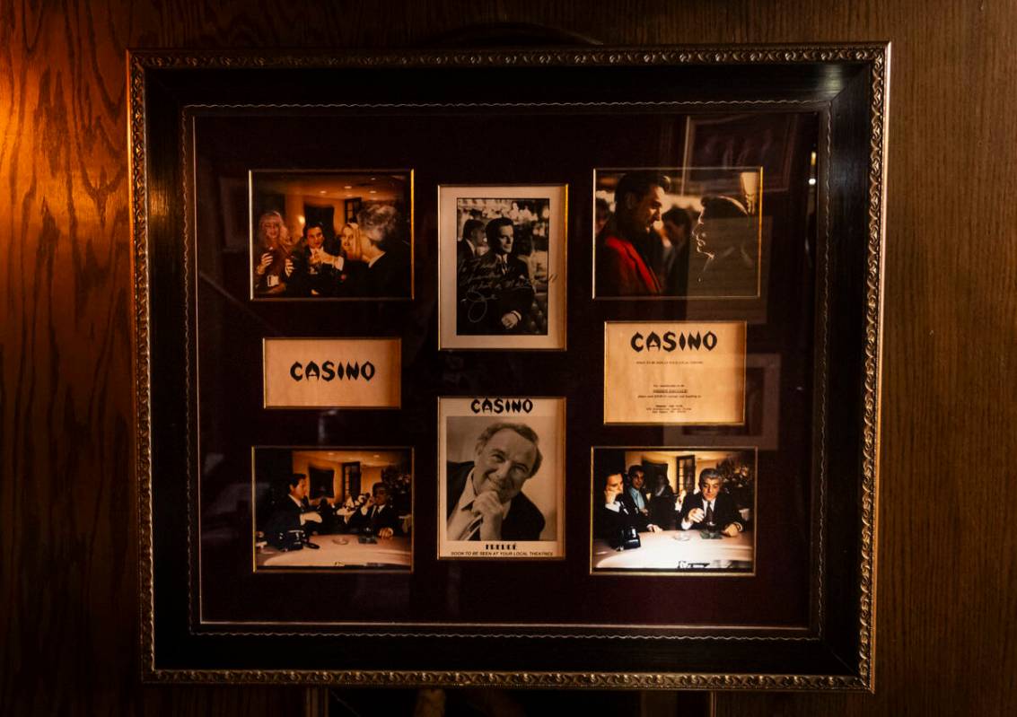 Photos from the movie “Casino” are seen at Piero's Italian Cuisine, which was use ...