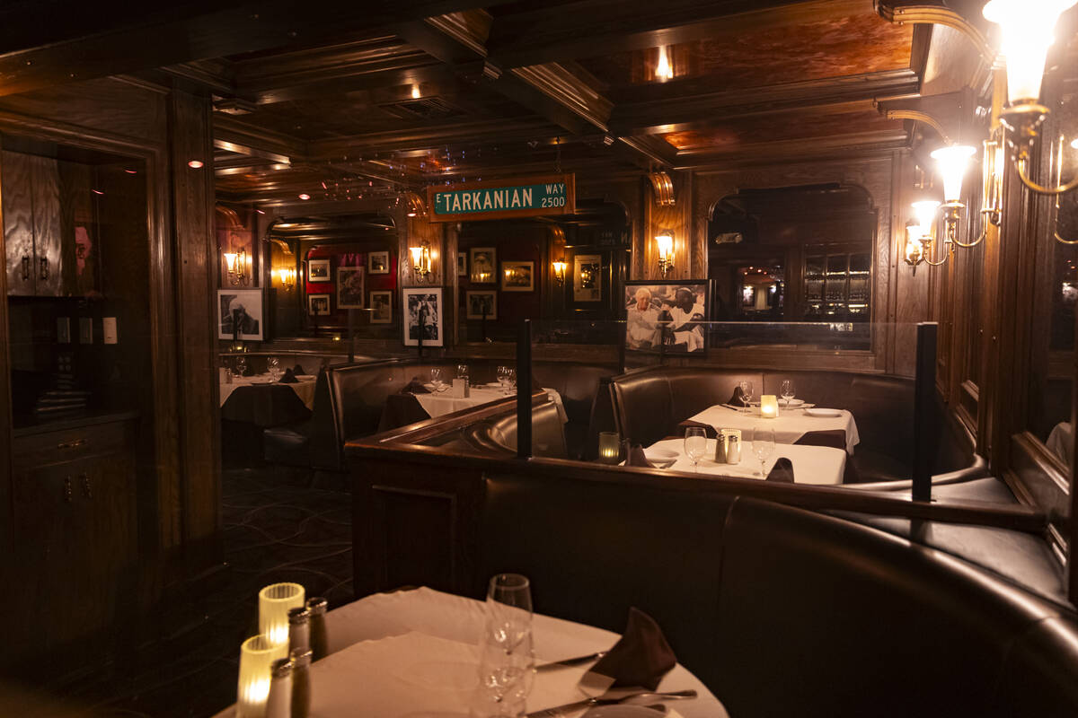 A room dedicated to longtime UNLV Runnin’ Rebels coach Jerry Tarkanian is seen at Piero's Ita ...