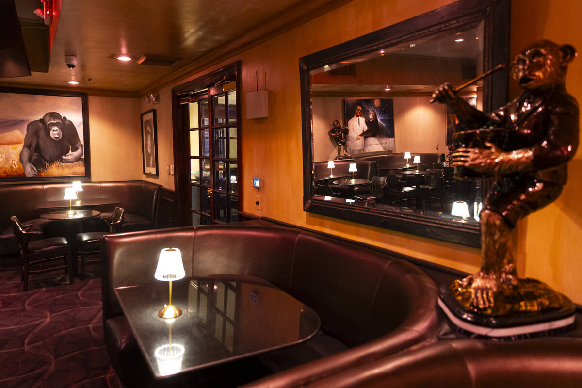 A view of booths inside the monkey bar lounge at Piero's Italian Cuisine on Monday, June 2, 202 ...