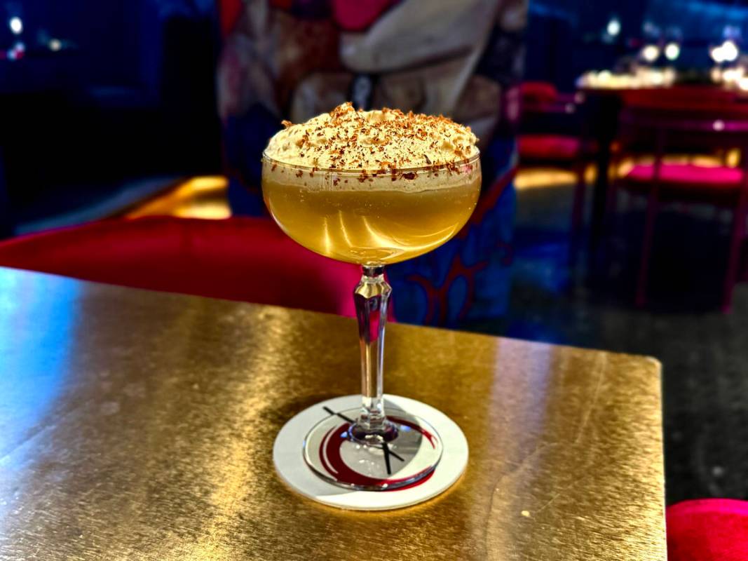 An Ooo Mami D-Lite cocktail from PastaRamen, a pop-up running through July 12, 2025, at Bar Zaz ...