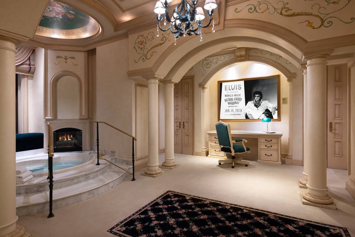 Imperial Sky Villa, aka the "Elvis Suite," is shown at the Westgate. Guests can book the roofto ...