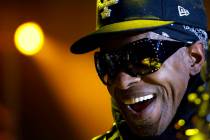 Funk music pioneer Sly Stone from the group Sly and the Family Stone performs on stage during t ...