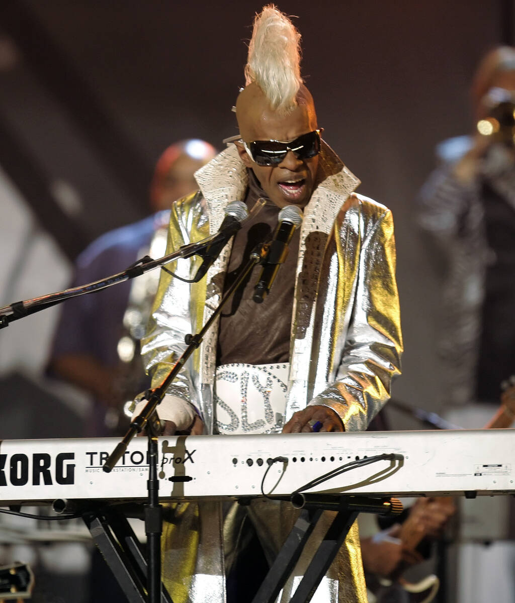 In this Feb. 8, 2006 file photo, Sly Stone from the group Sly and the Family Stone performs at ...