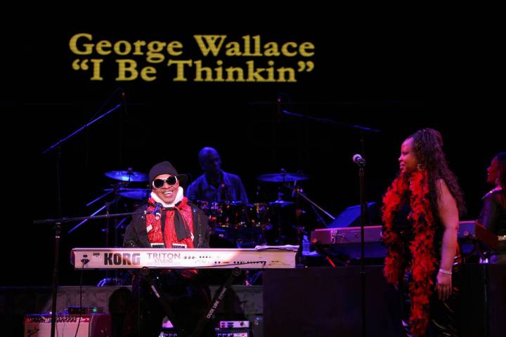 Sly Stone performs with his sister Vet during their Sly and the Family Stone show at the Flamin ...