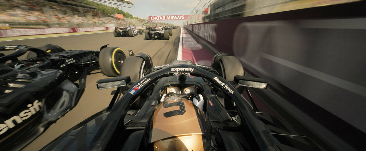 Racing scene from Apple Original Films’ “F1 The Movie,” only in theaters and IMAX June 27 ...