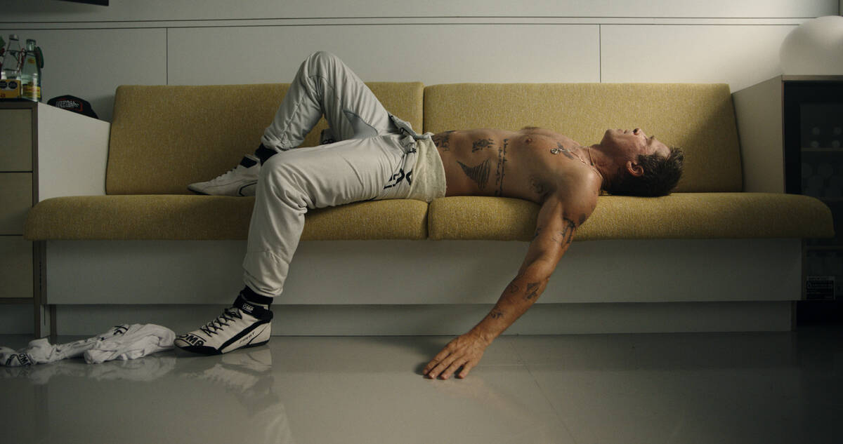 Brad Pitt as Sonny Hayes in “F1® The Movie” (Warner Bros. Pictures / Apple Original Films)
