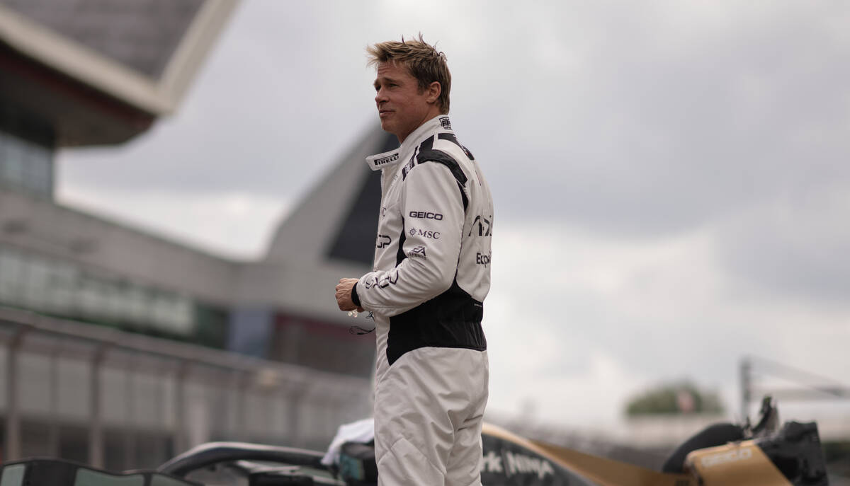 Brad Pitt as Sonny Hayes in “F1® The Movie” (Warner Bros. Pictures / Apple Original Films)