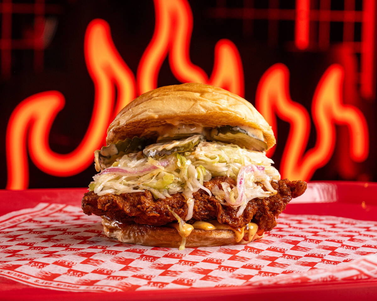 The Sando at Howlin' Ray's inside Via Via Food Hall in The Venetian. (The Venetian Resort Las V ...