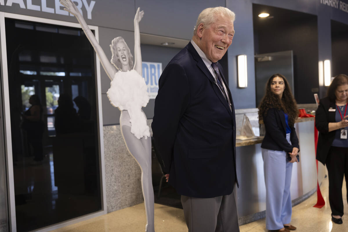 Atomic Museum founding member and historian Robert Friedrichs speaks during a ribbon-cutting ce ...