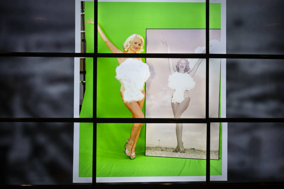 An image of Holly Madison posing as “Miss Atomic Bomb” is seen at the “Mis ...