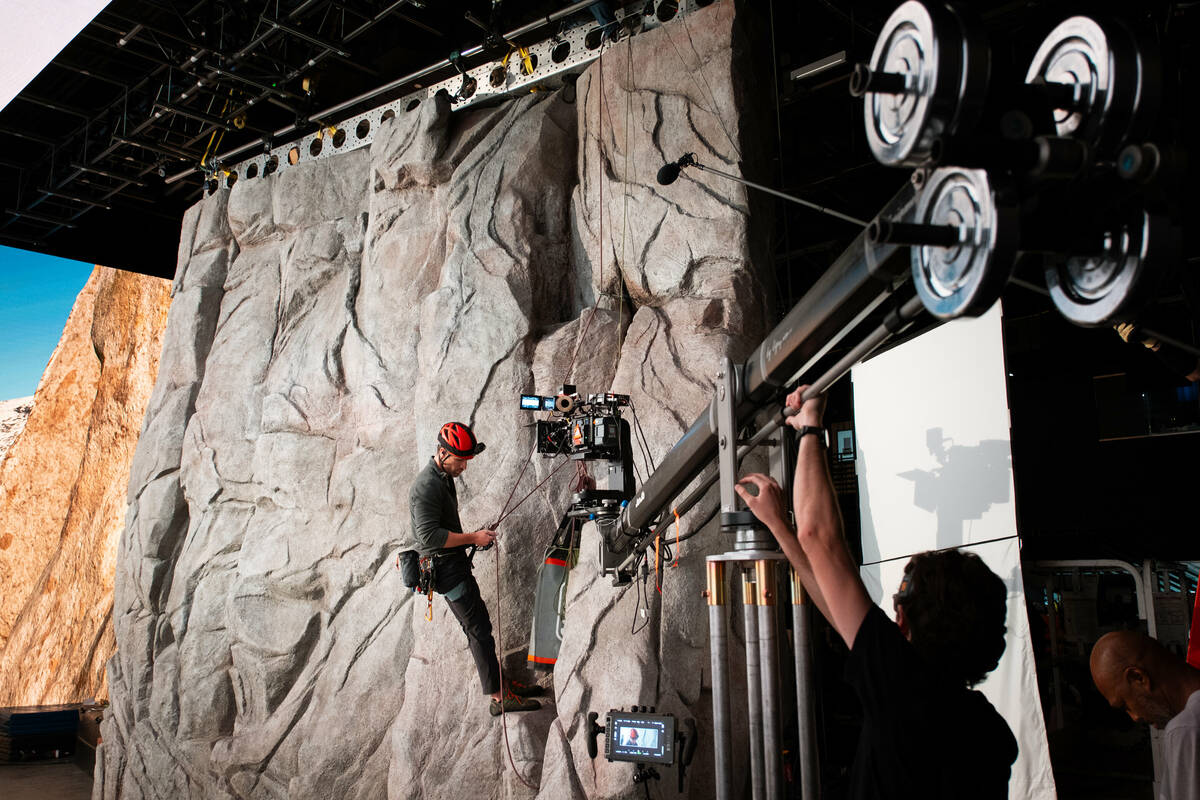 "The Sound" films inside Vū Las Vegas. (Caleb Jacobson)
