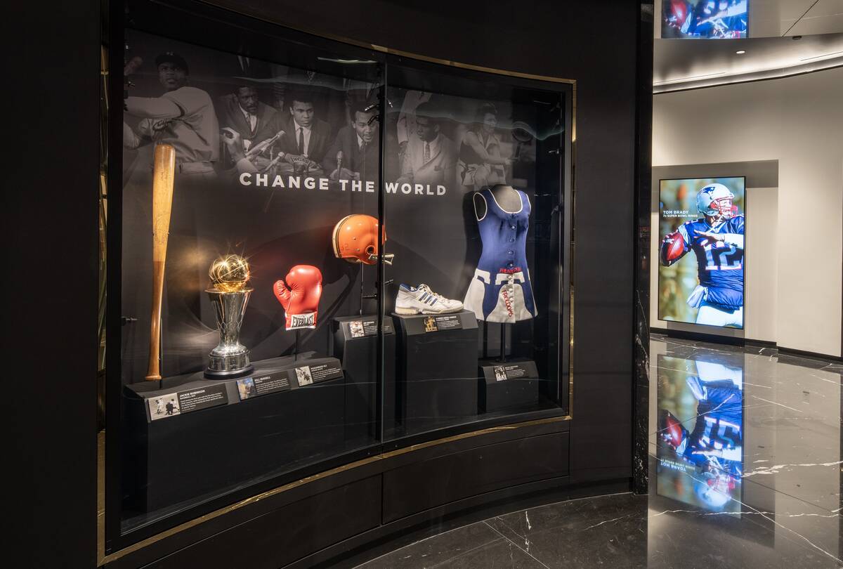 The "Change The World" display is shown at Hall of Excellence at Fontainebleau. The attraction ...