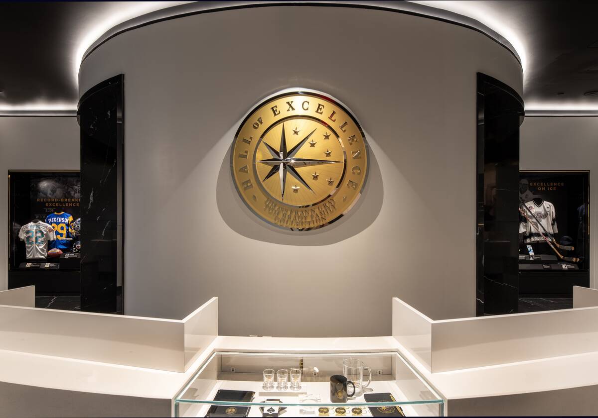 A look at the entrance to the Hall of Excellence at Fontainebleau Las Vegas.The museum opens 8 ...