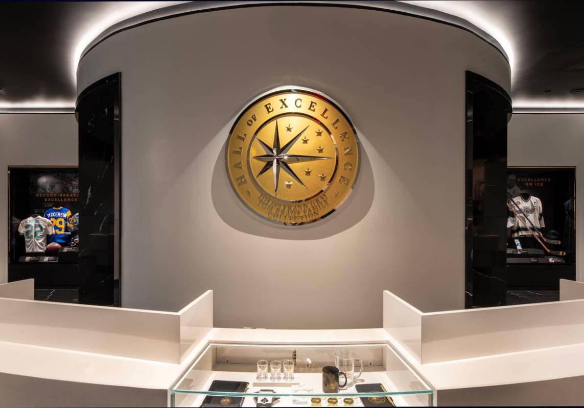 A look at the entrance to the Hall of Excellence at Fontainebleau Las Vegas.The museum opens 8 ...