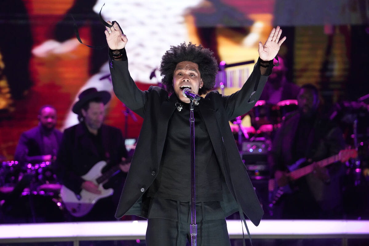 Maxwell performs at Soul Train Music Awards at the Apollo Theater on Saturday, Nov. 20, 2021, i ...