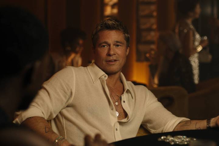 Brad Pitt as Sonny Hayes in “F1 the Movie.” (Warner Bros. Pictures/Apple Origina ...