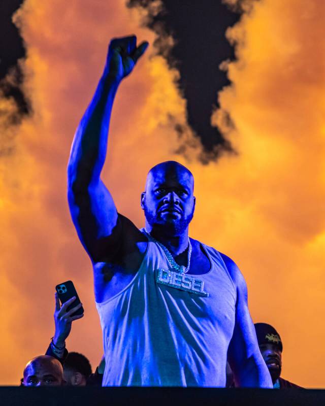 DJ Diesel, aka Shaquille O'Neal, at Shaq's Fun House at XS Nightclub in Las Vegas on Friday, Fe ...