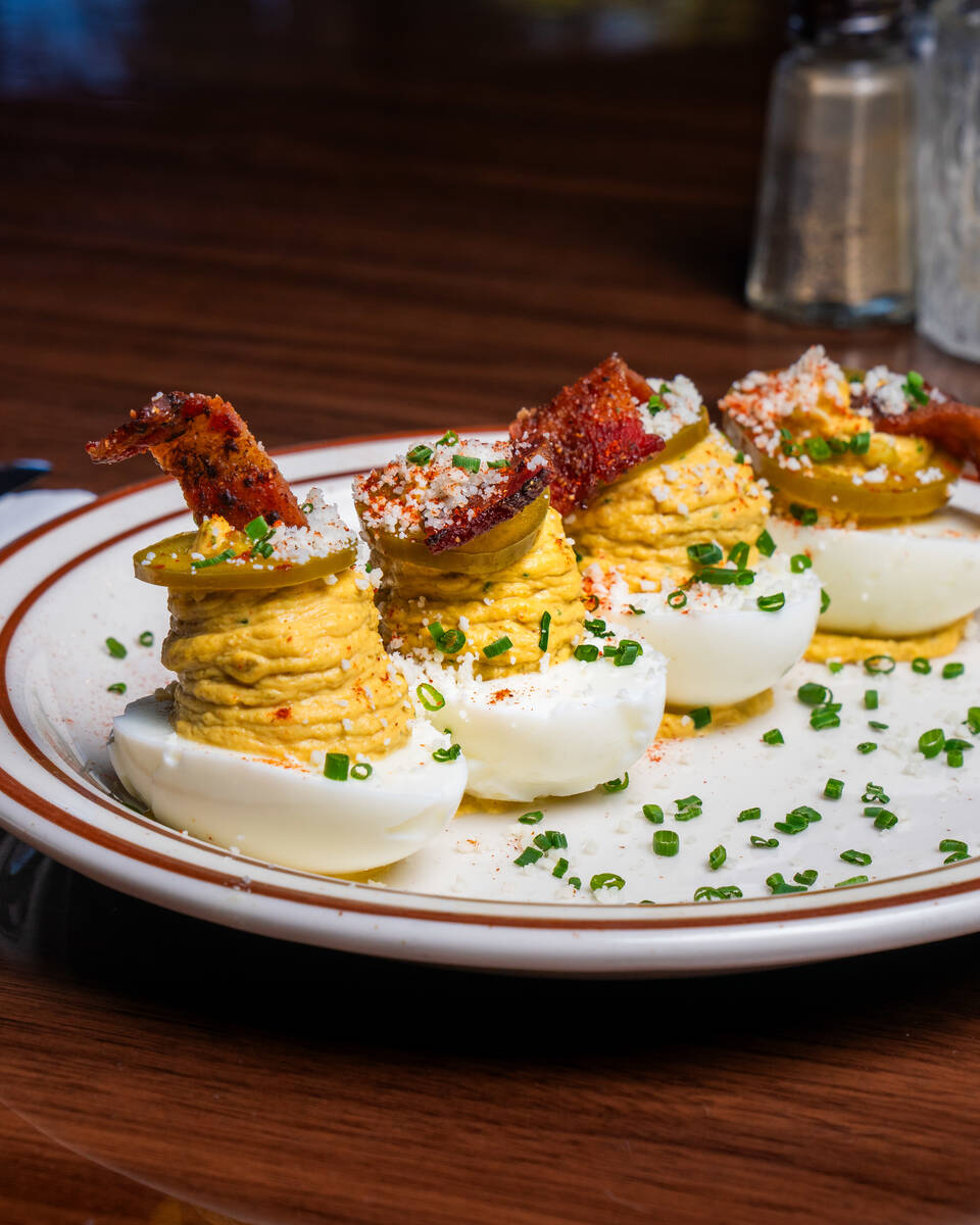 Smoked deviled eggs from the dinner menu at Winnie & Ethel's Downtown Diner in Las Vegas. (Winn ...