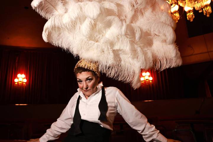 Amy “Miss Behave” Saunders poses for a photo in the Plaza Showroom in downtown La ...
