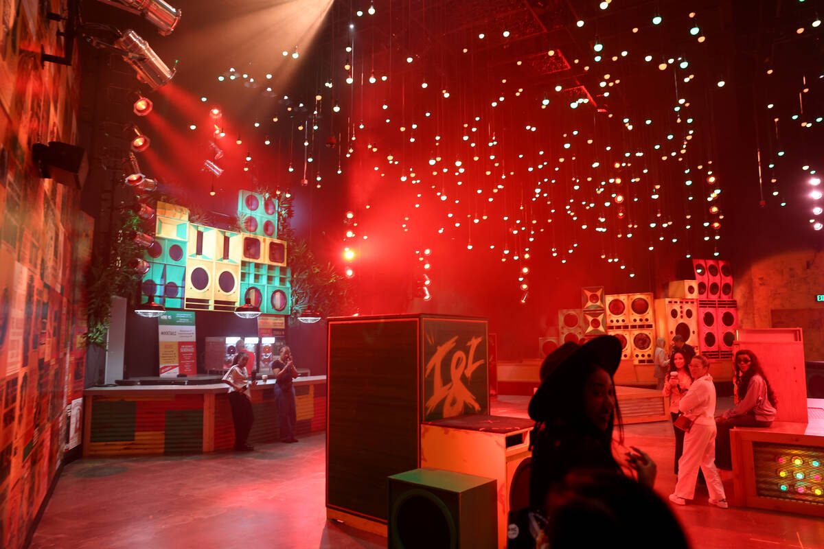 The Dance Hall room is shown during a media preview of Bob Marley Hope Road interactive show an ...