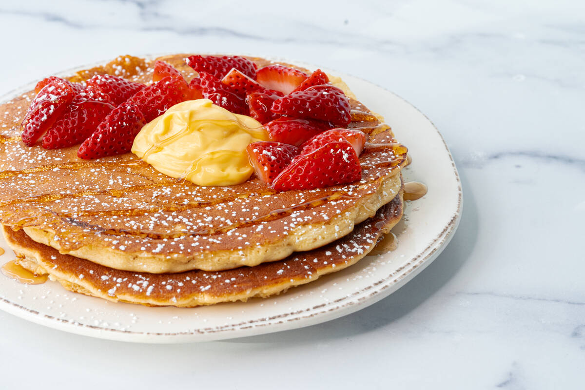 Signature lemon ricotta pancakes from First Watch, the popular national breakfast, lunch and br ...