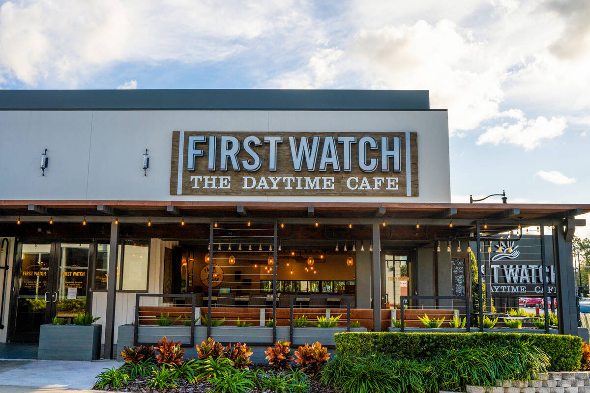 An exterior of a First Watch restaurant, the popular national breakfast, lunch and brunch spot ...