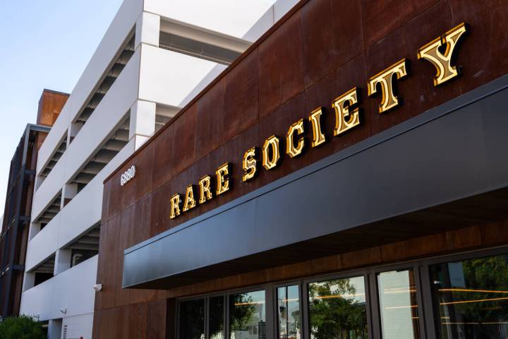 The exterior of Rare Society, a live-fire steakhouse set to open July 2, 2025, in the UnCommons ...