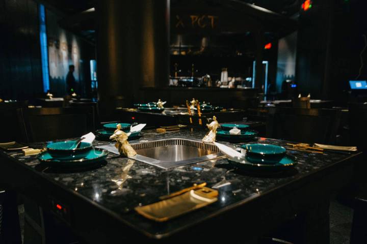 The interior of The X Pot, a hot pot restaurant in The Venetian on the Las Vegas Strip. (Chubby ...