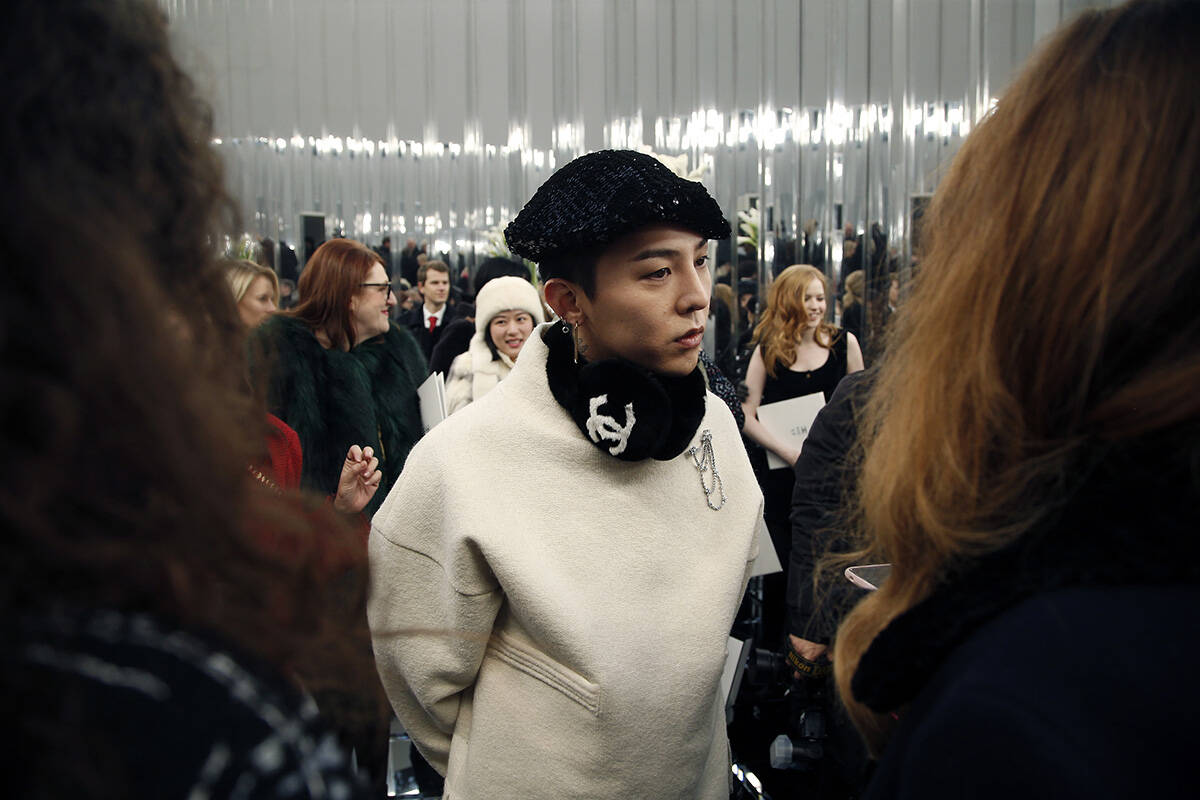 South Korean singer and Bigbang leader G-Dragon Kwon Ji-yong attends Chanel's Spring-Summer 201 ...