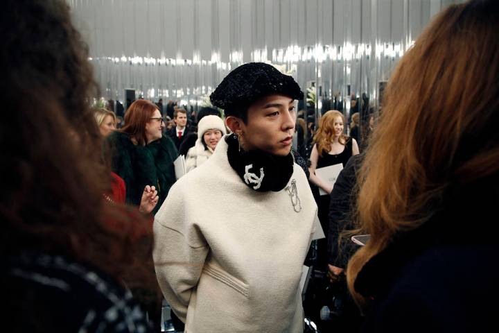 South Korean singer and Bigbang leader G-Dragon Kwon Ji-yong attends Chanel's Spring-Summer 201 ...