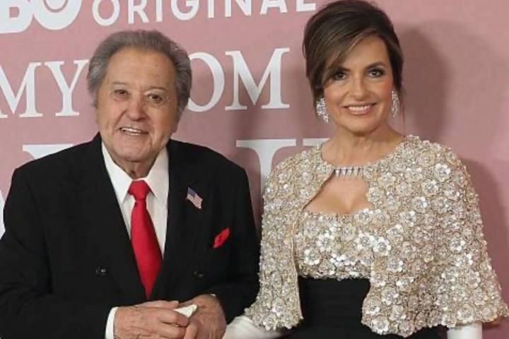 Mariska Hartigay and her biological father, Nelson Sardelli, are shown at the premiere of Harti ...