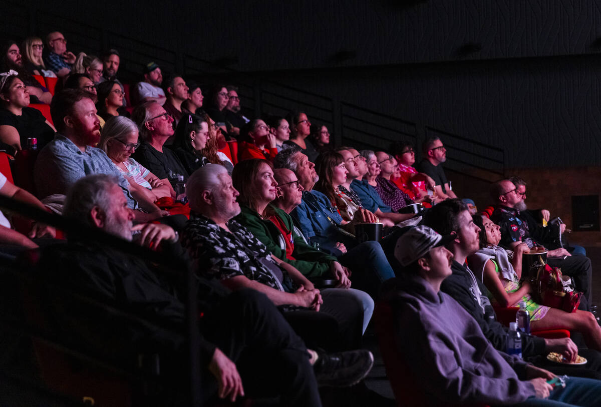 Penn Jillette, of famed comedy/magic duo Penn & Teller, center, watches a screening of &quo ...