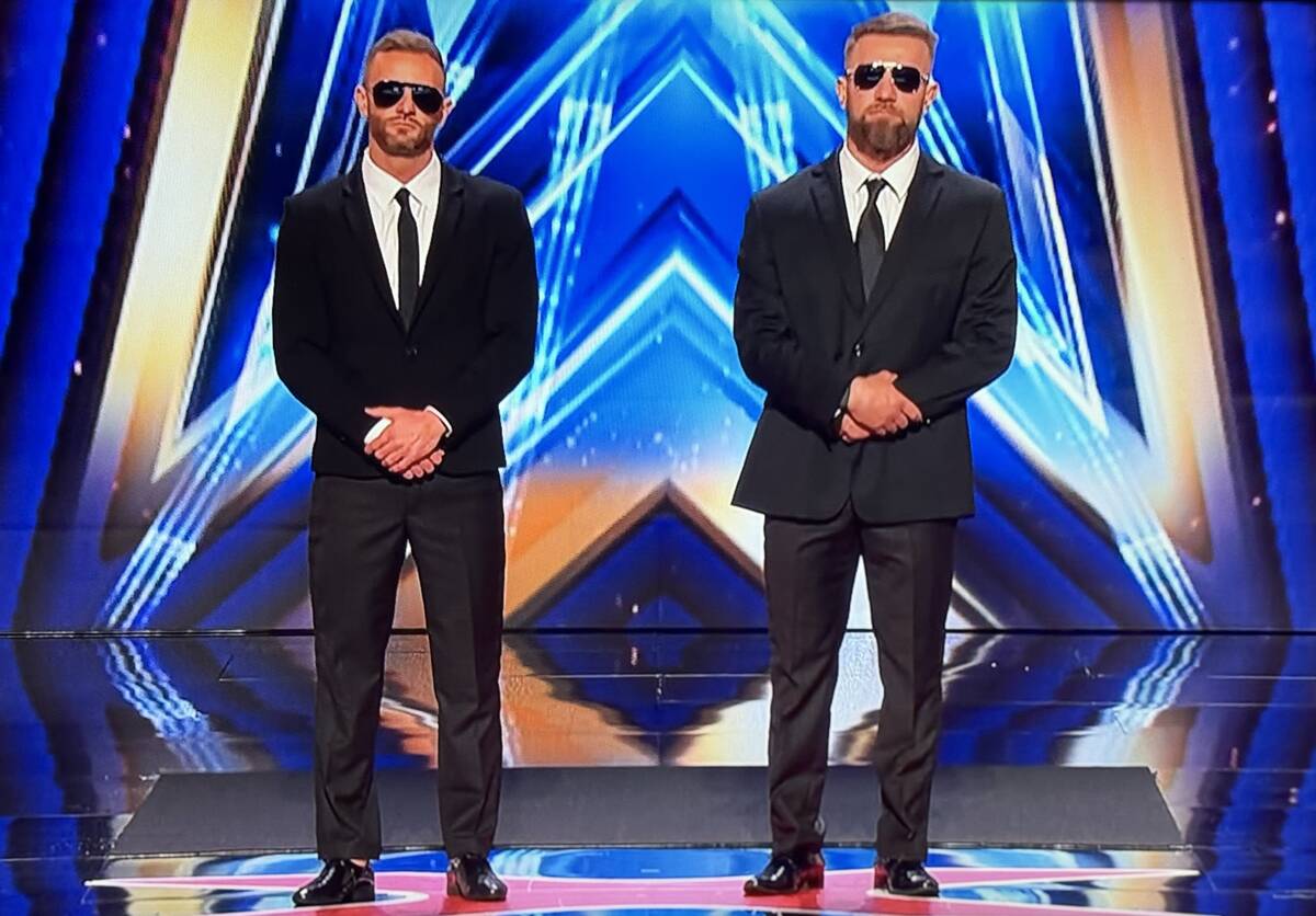 Former "Absinthe" artists Lukasz Szczerba and Misha Furmanczyk perform as The Bodyguards in "Am ...
