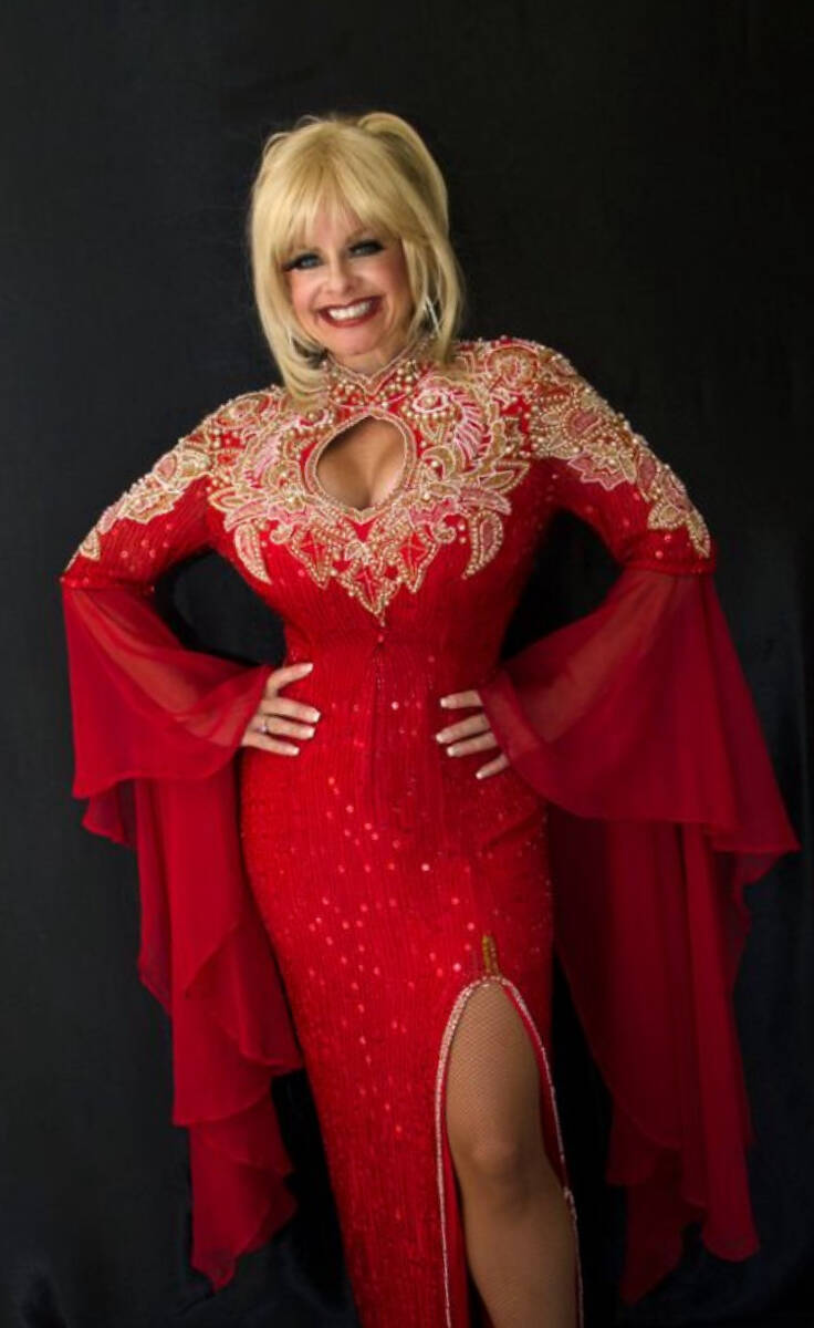 Vegas vocalist Kelly Vohnn is shown as Dolly Parton. The Las Vegas artist portrays Parton, Reba ...