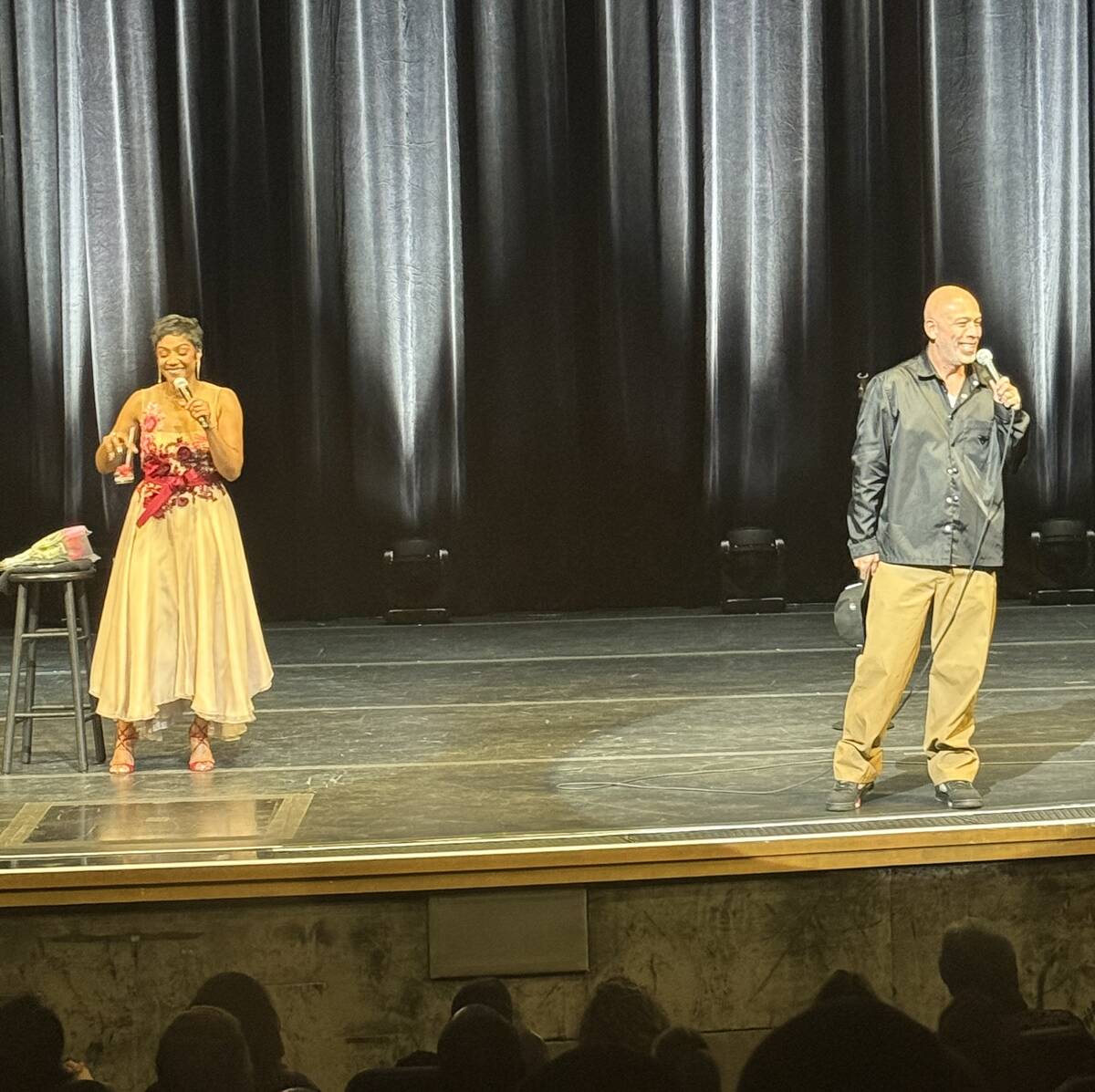 Jo Koy drops in on TIffany Haddish's performance at Encore Theater at Wynn Las Vegas on Friday, ...