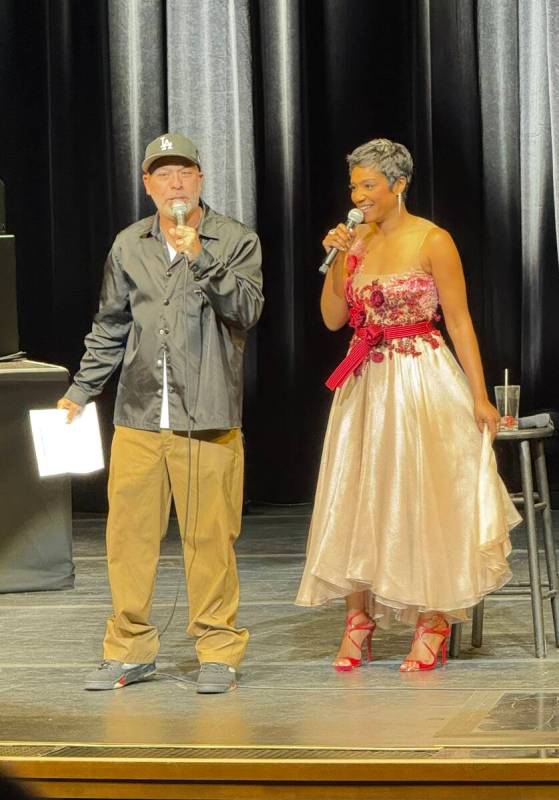 Jo Koy drops in on TIffany Haddish's performance at Encore Theater at Wynn Las Vegas on Friday, ...