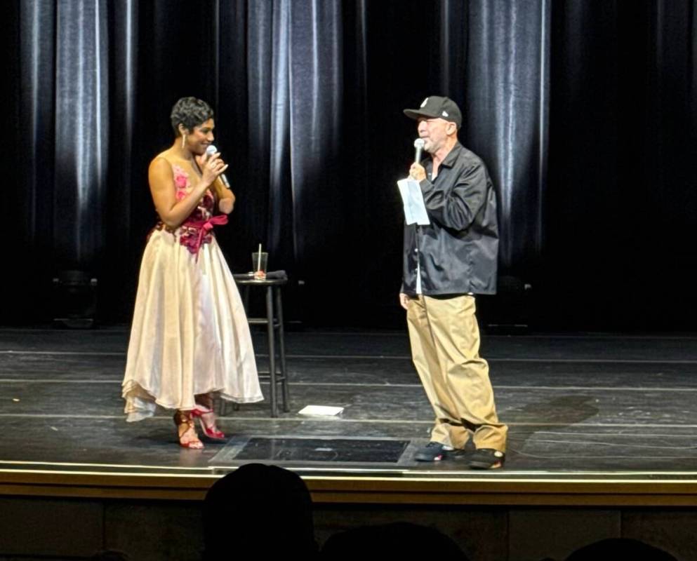 Jo Koy drops in on TIffany Haddish's performance at Encore Theater at Wynn Las Vegas on Friday, ...