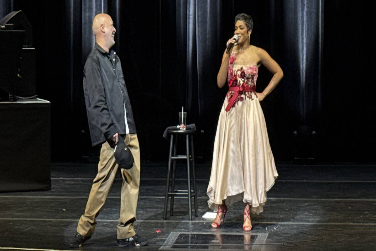Jo Koy drops in on TIffany Haddish's performance at Encore Theater at Wynn Las Vegas on Friday, ...