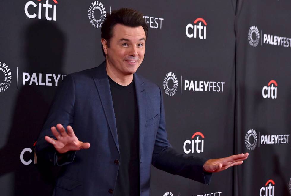 Seth MacFarlane arrives at a screening of "Family Guy" during PaleyFest, Friday, Apri ...