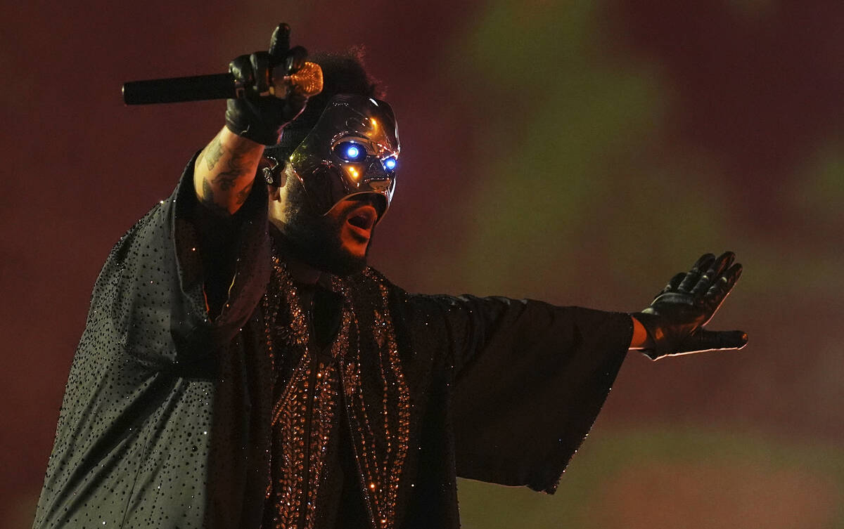 The Weeknd performs on Wednesday, June 25, 2025, at SoFi Stadium in Inglewood, Calif. (AP Photo ...
