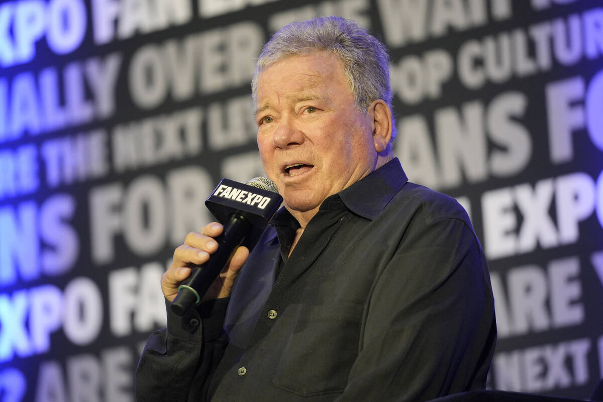 William Shatner speaks at the Comic-Con Fan Expo at the Donald E. Stephens Convention Center on ...